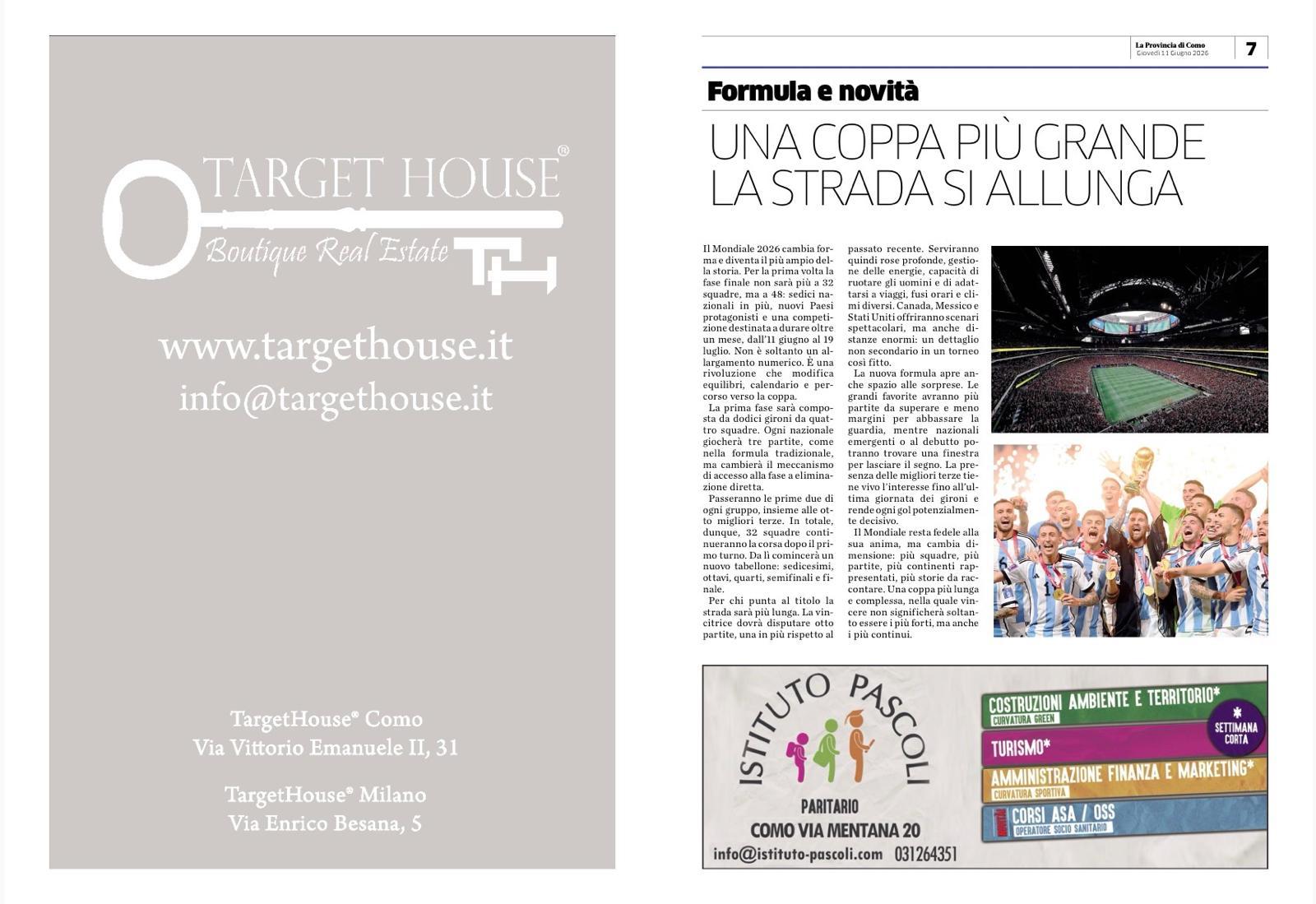 TargetHouse ® e La Provincia speciale Coppa del Mondo